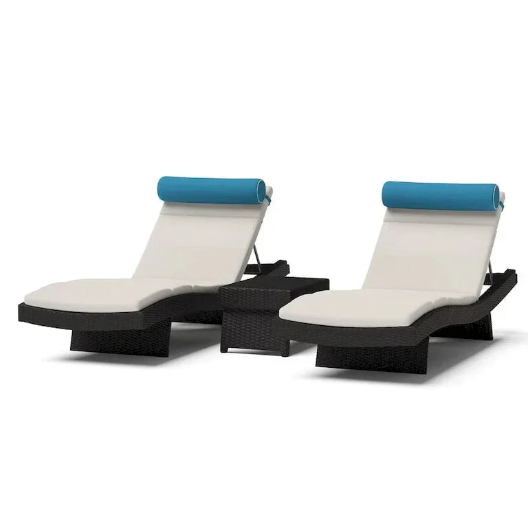 Salon de jardin et repas 9 pièces en tissu Sunbrella avec parasol Merrelo™