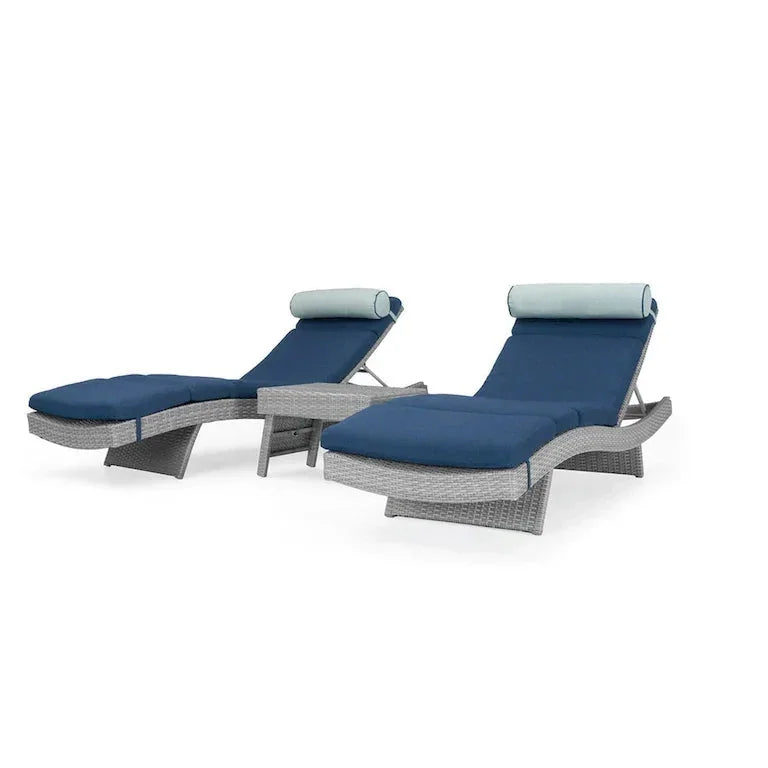 Salon de jardin et repas 9 pièces en tissu Sunbrella avec parasol Merrelo™