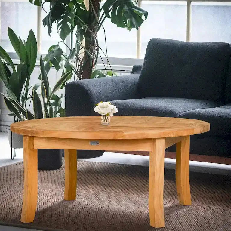 Table basse ronde de jardin en teck 99 cm Merrelo™