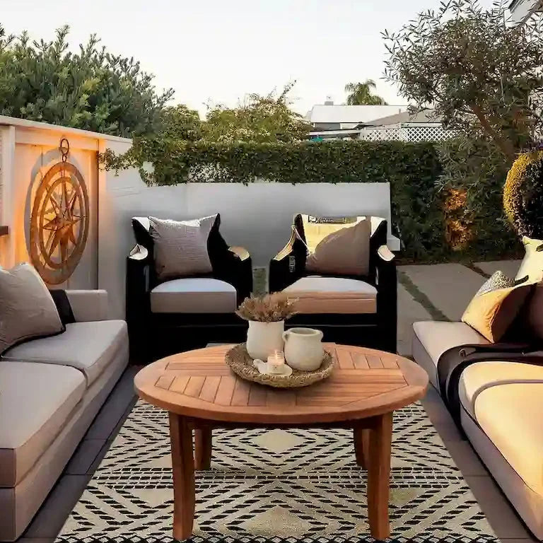 Table basse ronde de jardin en teck 99 cm Merrelo™