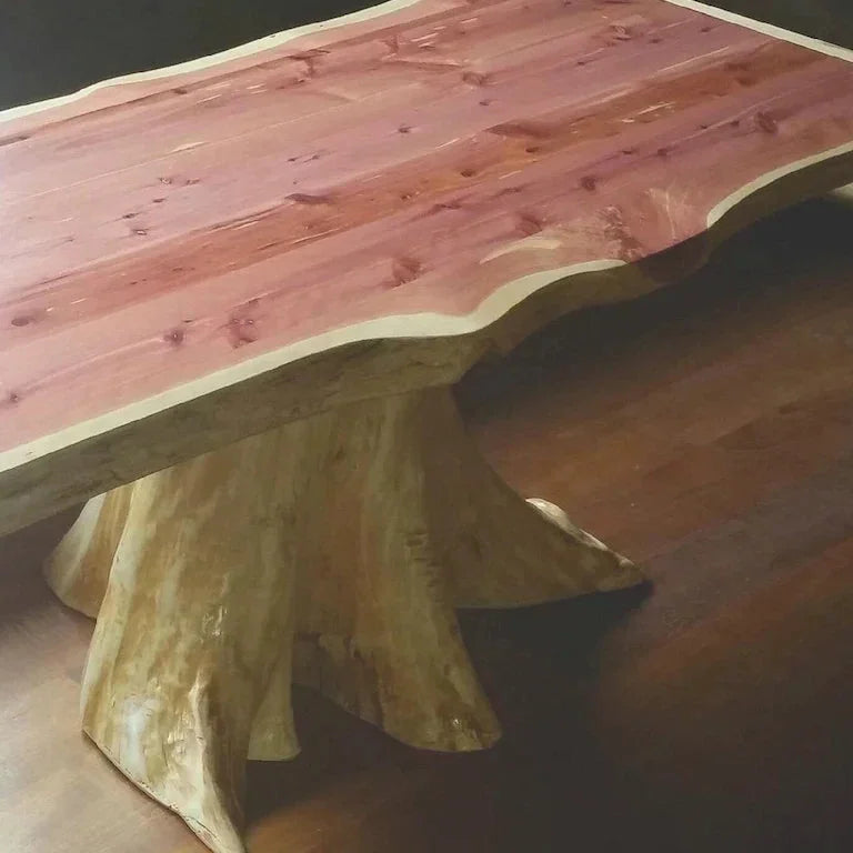 Table basse rondin de cèdre rouge Merrelo™