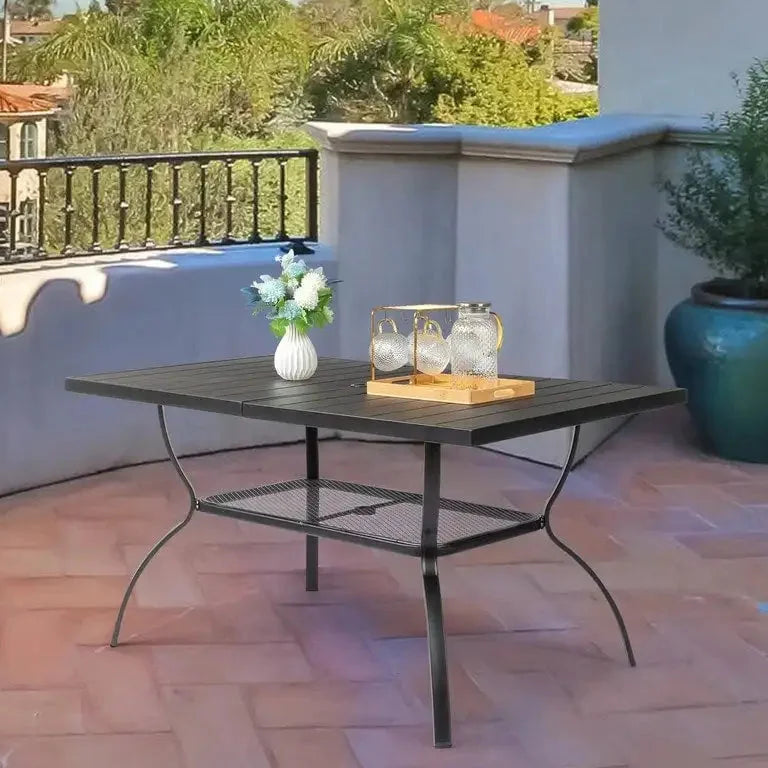 Table de repas de jardin en fer forgé 150 cm Merrelo™