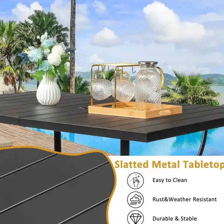 Table de repas de jardin en fer forgé 150 cm Merrelo™