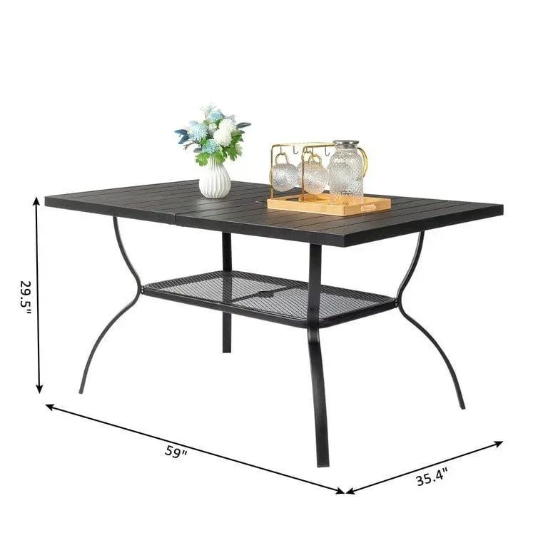 Table de repas de jardin en fer forgé 150 cm Merrelo™