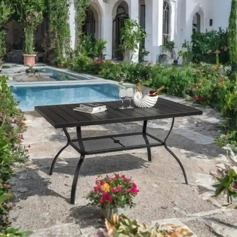 Table de repas de jardin en fer forgé 150 cm Merrelo™