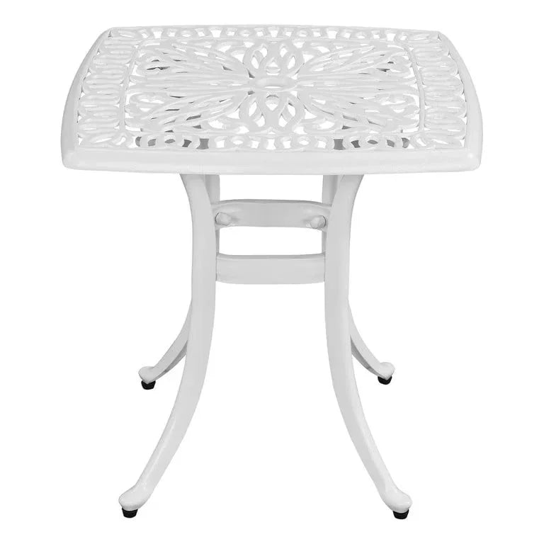 Table de repas de jardin en fonte d'aluminium, trou pour parasol Merrelo™