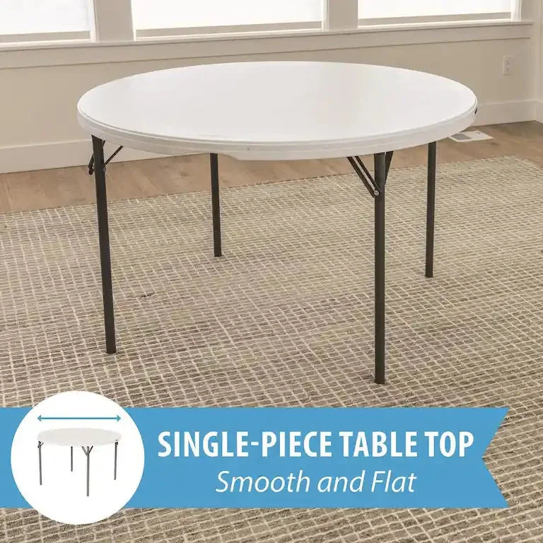 Table ronde pliante 122 cm, qualité professionnelle Merrelo™
