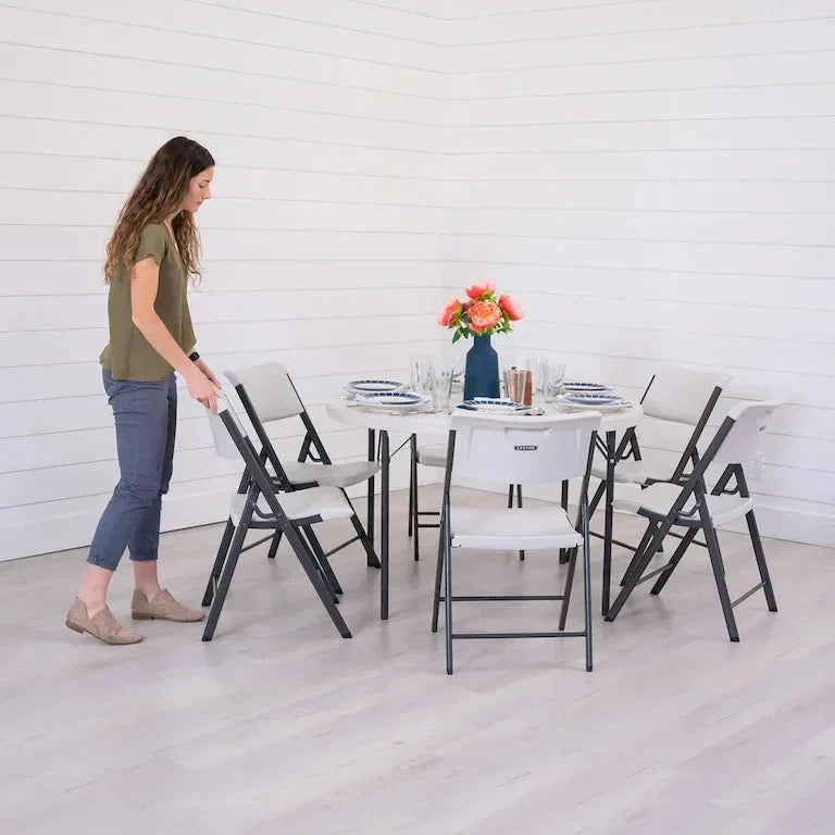 Table ronde pliante 122 cm, qualité professionnelle Merrelo™